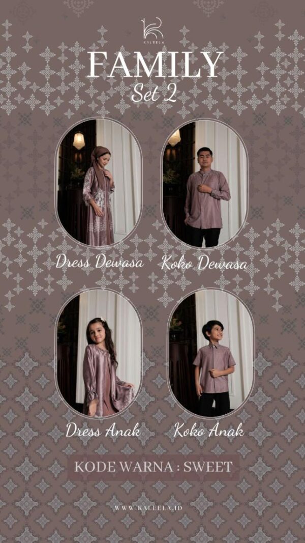 FAMILY SET KALEELA VOL 2 KODE WARNA SWEET