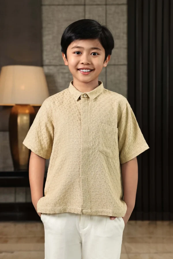 Tiama Shirt Kids Cream - Gambar 3