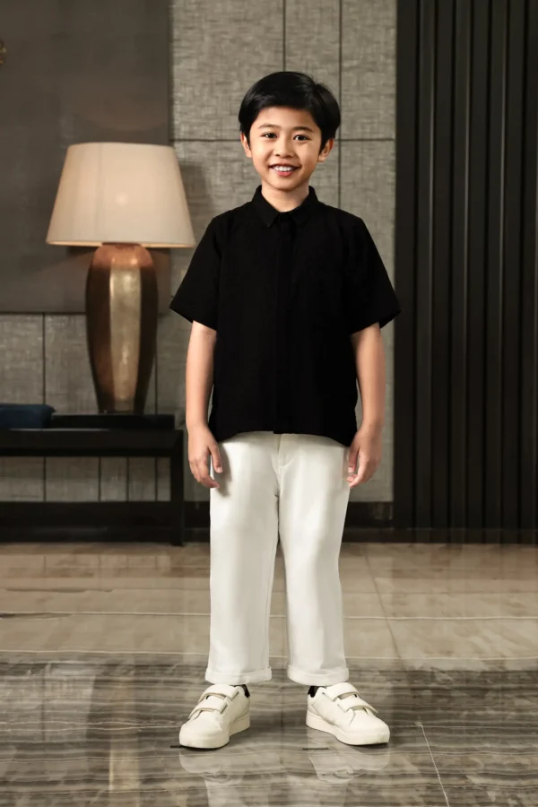 Tiama Shirt Kids Black - Gambar 6
