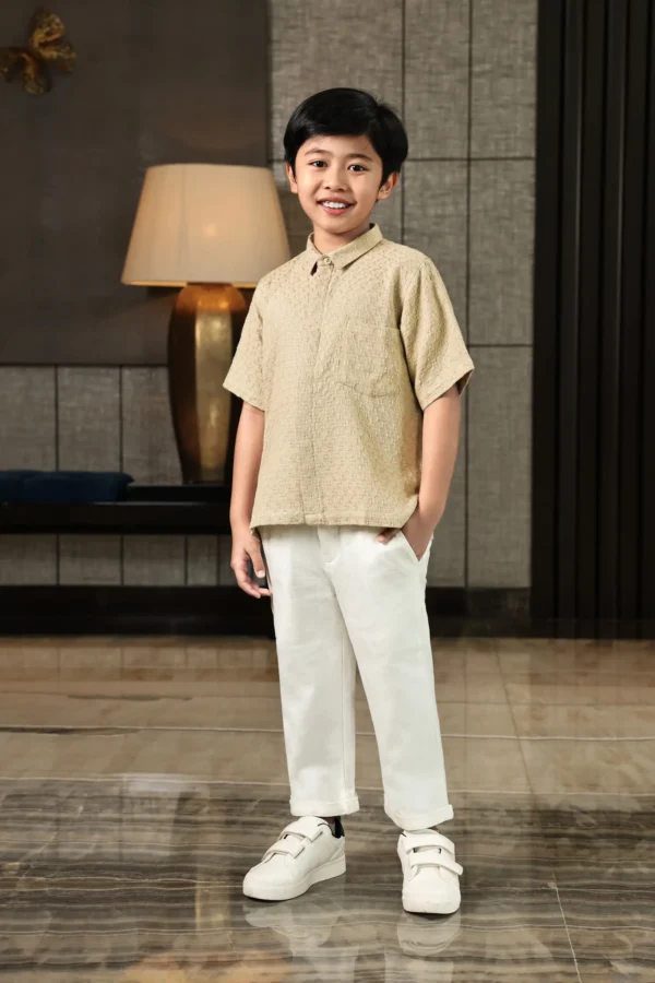 Tiama Shirt Kids Cream - Gambar 4