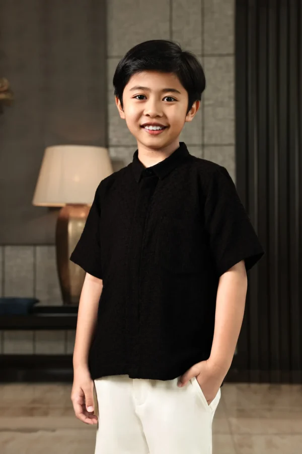 Tiama Shirt Kids Black - Gambar 2
