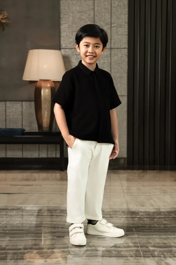 Tiama Shirt Kids Black - Gambar 3