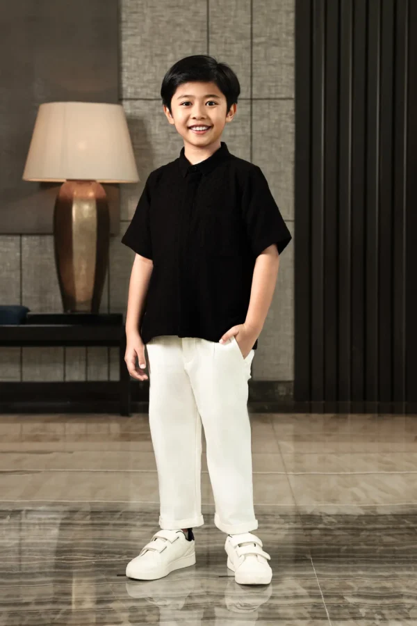 Tiama Shirt Kids Black - Gambar 5