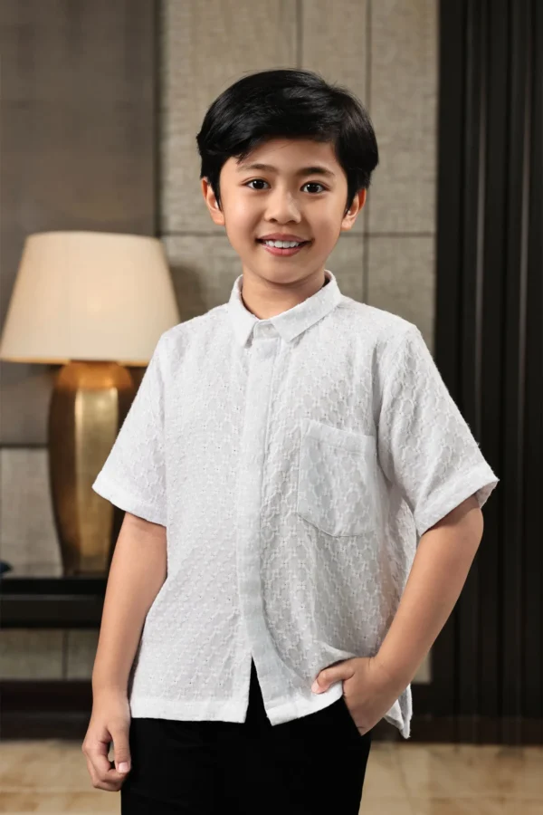 Tiama Shirt Kids White - Gambar 5