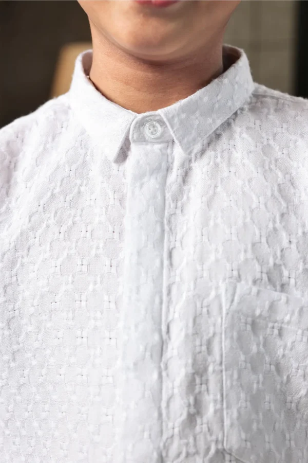 Tiama Shirt Kids White - Gambar 4