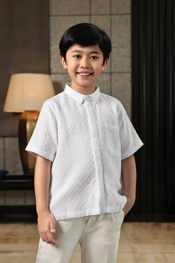 Tiama Shirt Kids White - Gambar 3