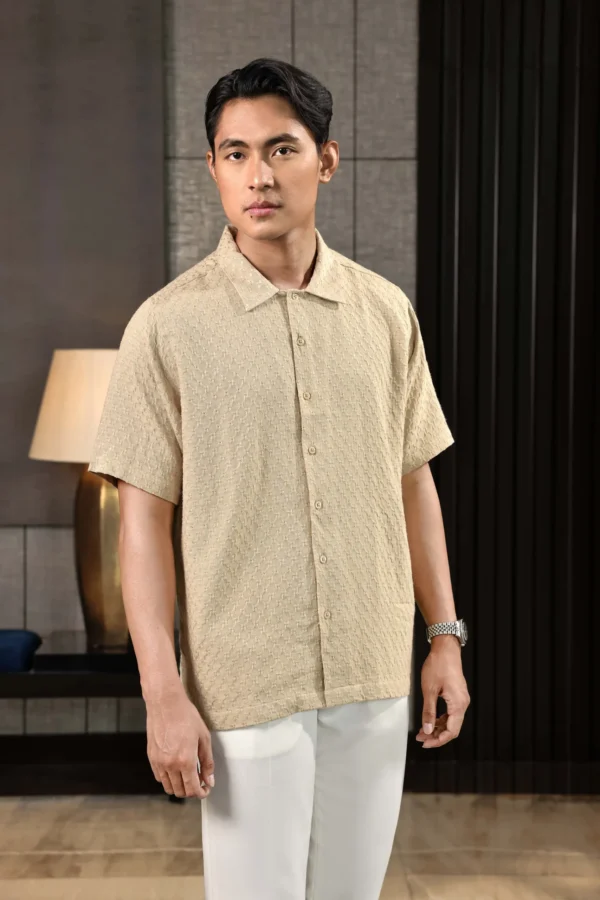 Tiama Shirt Short Sleeve Cream