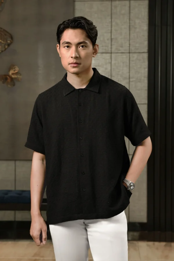 Tiama Shirt Short Sleeve Black